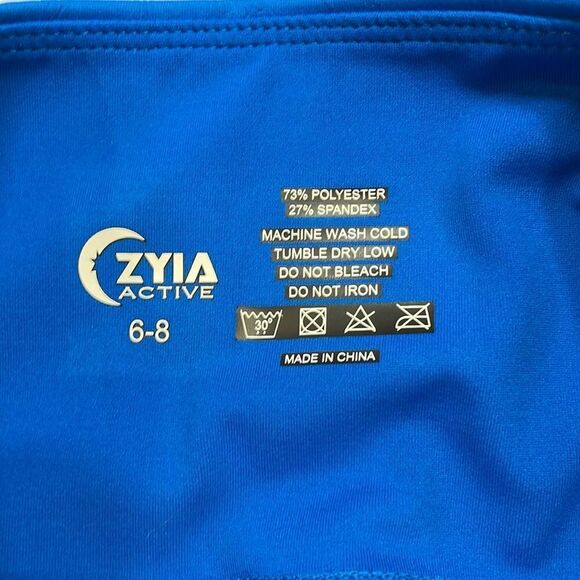 Zyia Active Womens Royal Blue Athletic Capris Sz 6-8 - Picture 3 of 5